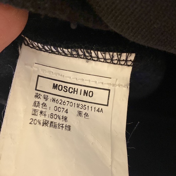 LOVE MOSCHINO Size 4 Black Brass Zippers Scoop Neck Pullover - Picture 5 of 8